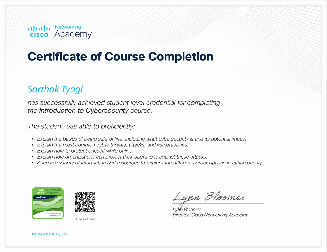 5th Certificate