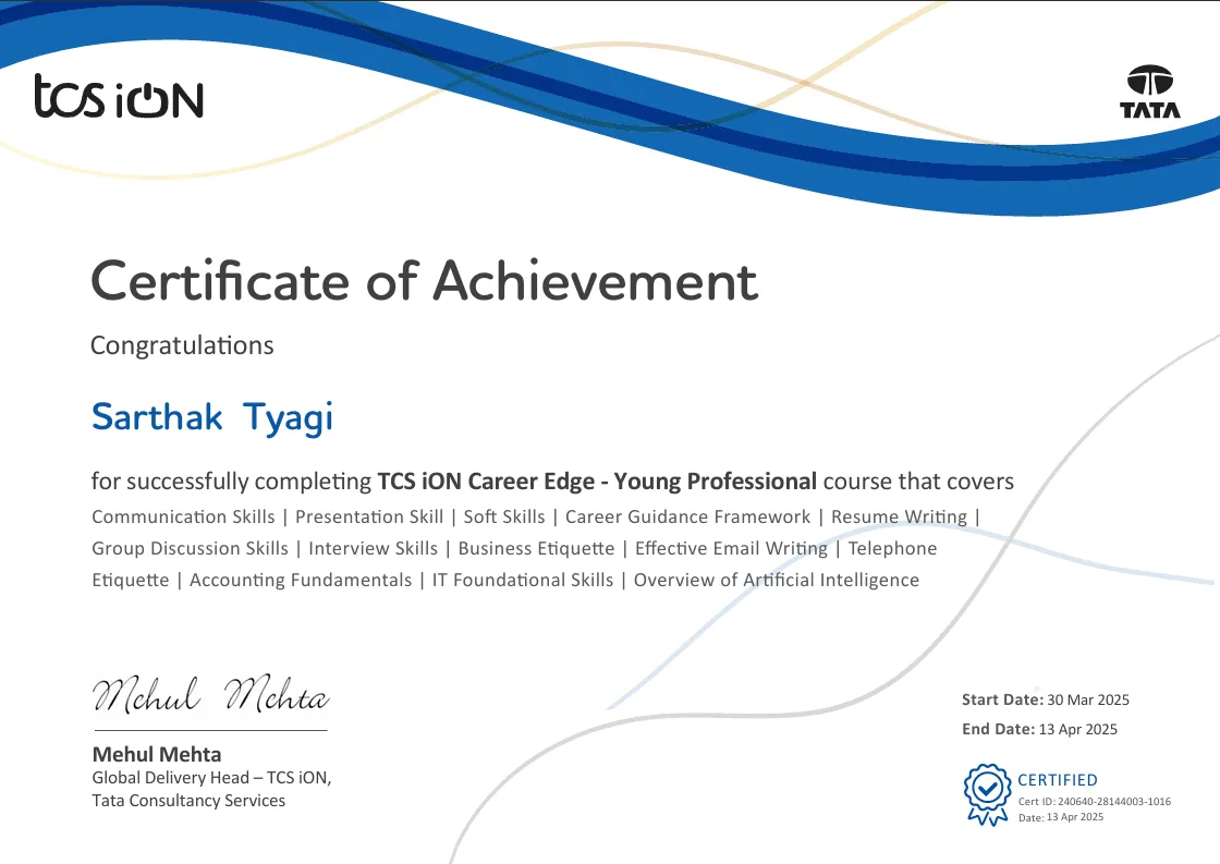 7th Certificate